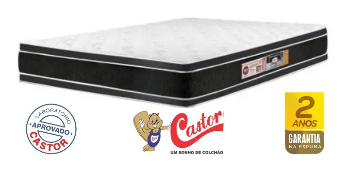Colchão Castor D33 Black/white Double Face Queen Size 158 - imagem 2
