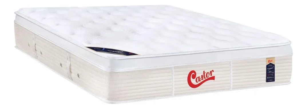Colchão Queen Molas Ensacadas Castor G Star Vitagel 158x32
