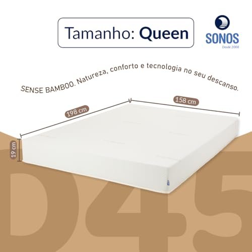 Colchão Sonos Sense Bamboo Queen Ortopédico D45 - imagem 2